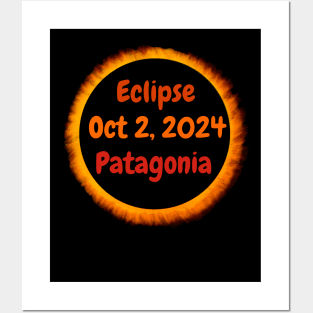 Patagonia Solar Eclipse 2024 Posters and Art